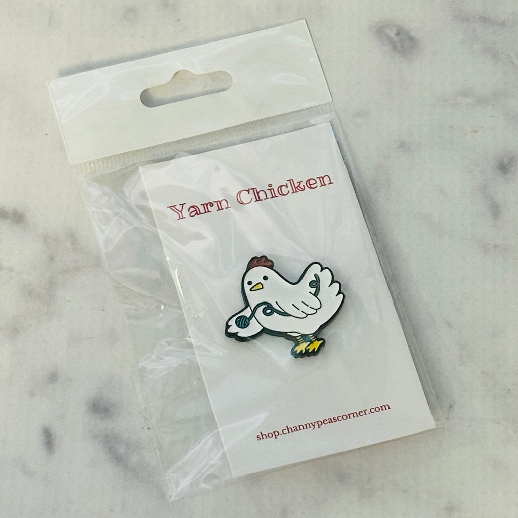 Yarn Chicken Pin