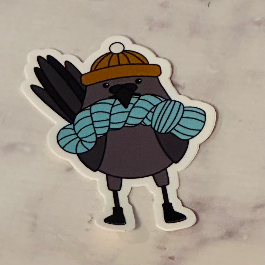 Bird and Yarn Vinyl Sticker